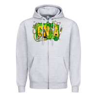 Heather Grey St. Patricks Day Cna Zipper Hoodie - CowhideDigitalArt