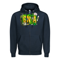 Navy St. Patricks Day Cna Zipper Hoodie - CowhideDigitalArt