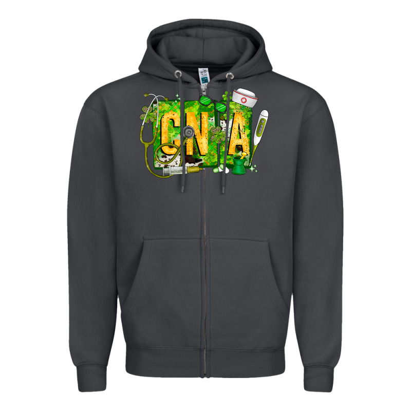 St. Patricks Day Cna Zipper Hoodie by CowhideDigitalArt | Teevron