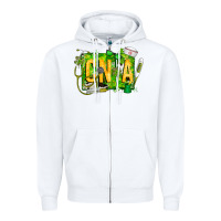 White St. Patricks Day Cna Zipper Hoodie - CowhideDigitalArt