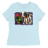 Baby Blue Mardi Gras Calf Ladies Tee - LillyAllenDesigns