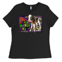 Black Mardi Gras Calf Ladies Tee - LillyAllenDesigns