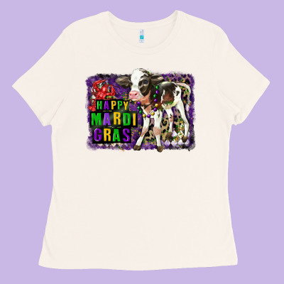 Mardi Gras Calf Ladies Tee Designed By Lillyallendesigns