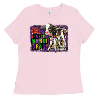 Bubblegum Pink Mardi Gras Calf Ladies Tee - LillyAllenDesigns