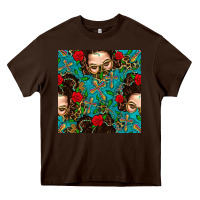 Chocolate Brown Messy Bun Mom And Cross With Leopard Patterns Heavy Core Tee - BundleAndBundleShop