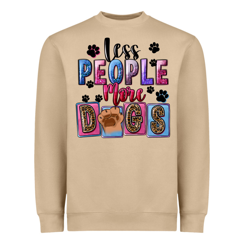 Less People More Dogs Heavyweight Sweatshirt by FaDigitalArtStudio | Teevron