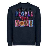 Navy less people more dogs Heavyweight Sweatshirt - FaDigitalArtStudio