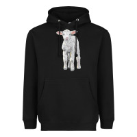 Black merino wool baby sheep Heavyweight Hoodie - LillyAllenDesigns
