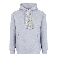 Heather Grey merino wool baby sheep Heavyweight Hoodie - LillyAllenDesigns