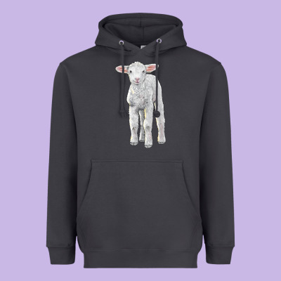 Merino Wool Baby Sheep Heavyweight Hoodie Designed By Lillyallendesigns