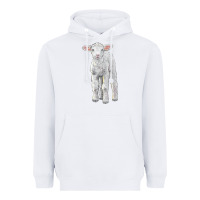 White merino wool baby sheep Heavyweight Hoodie - LillyAllenDesigns