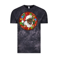 Cloud Black Black Santa Christmas Vintage Tee - RanaPortraitStore