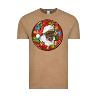 Vintage Coffee Black Santa Christmas Vintage Tee - RanaPortraitStore
