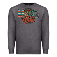 Charcoal Heather mama vibes Premium Sweatshirt - RacoonDesign