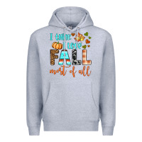 Heather Grey i think i love fall most of all Premium Hoodie - BundleAndBundleShop