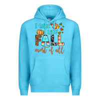 Ocean Blue i think i love fall most of all Premium Hoodie - BundleAndBundleShop
