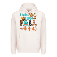 Pale Pink i think i love fall most of all Premium Hoodie - BundleAndBundleShop