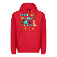 Red i think i love fall most of all Premium Hoodie - BundleAndBundleShop
