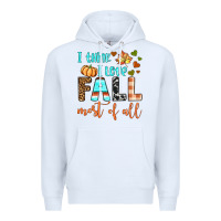 White i think i love fall most of all Premium Hoodie - BundleAndBundleShop