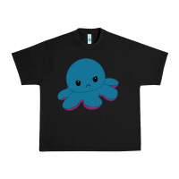 Black angry blue moody reversible octopus Urban Heavy Tee - lanVoArt