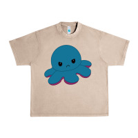 French Oak angry blue moody reversible octopus Urban Heavy Tee - lanVoArt