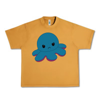 Peanut Butter angry blue moody reversible octopus Urban Heavy Tee - lanVoArt