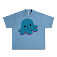 Pebble Blue angry blue moody reversible octopus Urban Heavy Tee - lanVoArt