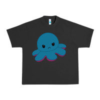 Pigment Black angry blue moody reversible octopus Urban Heavy Tee - lanVoArt