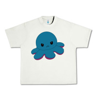 Pistachio angry blue moody reversible octopus Urban Heavy Tee - lanVoArt
