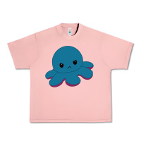 Salmon angry blue moody reversible octopus Urban Heavy Tee - lanVoArt