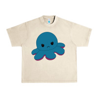 Sandshell angry blue moody reversible octopus Urban Heavy Tee - lanVoArt