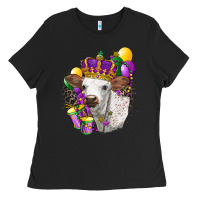 Black Mardi Gras Longhorn Calf Ladies Tee - LillyAllenDesigns