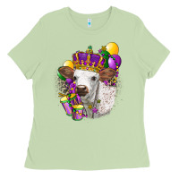 Matcha Mardi Gras Longhorn Calf Ladies Tee - LillyAllenDesigns