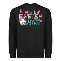Black Happy Easter Y'all Heavyweight Sweatshirt - BundleAndBundleShop