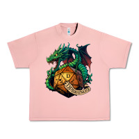 Salmon dragon and a d20 Urban Heavy Tee - lanVoArt