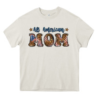 Cream All American Mom Heavy Core Tee - BundleAndBundleShop