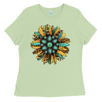 Matcha Gemstone Sunflower Ladies Tee - RanaPortraitStore