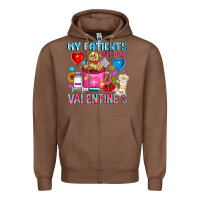Chestnut My Patients is Valentines Zipper Hoodie - CowhideDigitalArt