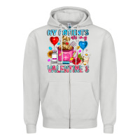 Dove Grey My Patients is Valentines Zipper Hoodie - CowhideDigitalArt