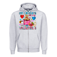 Heather Grey My Patients is Valentines Zipper Hoodie - CowhideDigitalArt