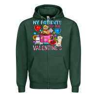 Sports Green My Patients is Valentines Zipper Hoodie - CowhideDigitalArt