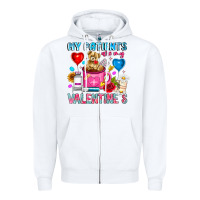 White My Patients is Valentines Zipper Hoodie - CowhideDigitalArt