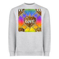 Heather Grey Pride lgbtq leopard love heart seamless pattern Heavyweight Sweatshirt - BundleAndBundleShop