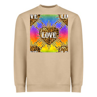 Mushroom Pride lgbtq leopard love heart seamless pattern Heavyweight Sweatshirt - BundleAndBundleShop