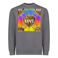 Pride Lgbtq Leopard Love Heart Seamless Pattern Heavyweight Sweatshirt | Teevron
