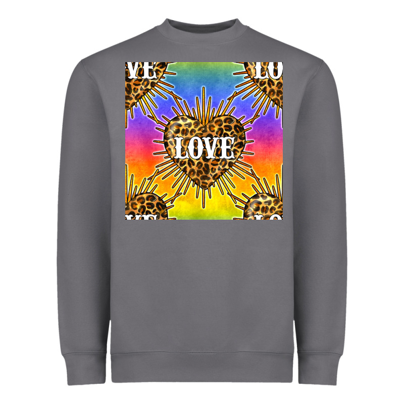 Pride Lgbtq Leopard Love Heart Seamless Pattern Heavyweight Sweatshirt by BundleAndBundleShop | Teevron
