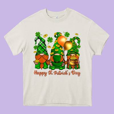 Happy St. Patricks Day With Gnomies Heavy Core Tee Designed By Bundleandbundleshop