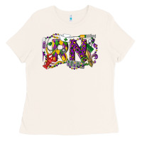 Bone RN Registered Nurse Mardi Gras Ladies Tee - LillyAllenDesigns