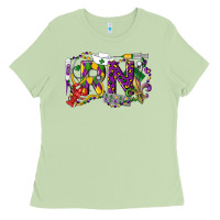 Matcha RN Registered Nurse Mardi Gras Ladies Tee - LillyAllenDesigns