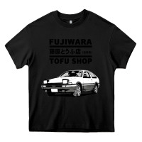 Black initial d fujiwara tofu shop ae86 manga Heavy Core Tee - lanVoArt